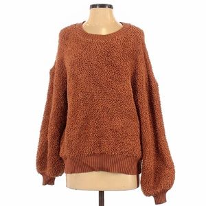 American Eagle Brown Sherpa Fuzzy Sweater